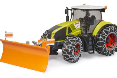 claas axion 950 mit schnee ketten und räumschild