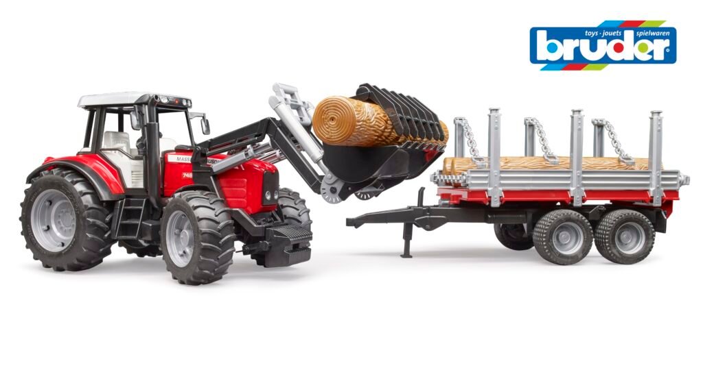 roadmax traktor mit frontlader und kippanhänger