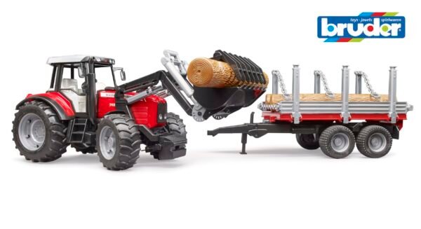 roadmax traktor mit frontlader und kippanhänger