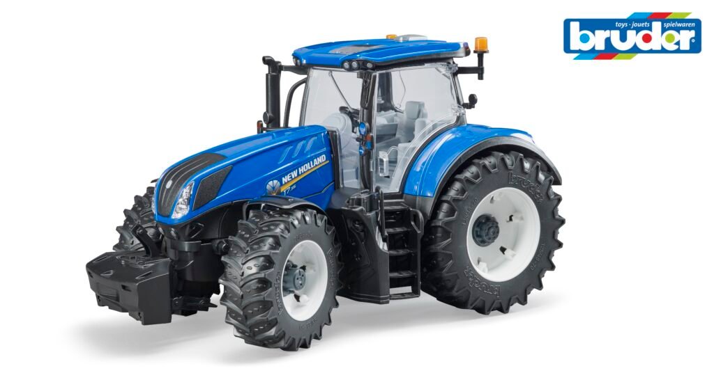 New Holland T7.340 roadmax traktor mit frontlader und kippanhänger