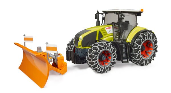 claas axion 950 mit schnee ketten und räumschild